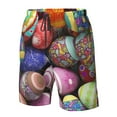 thumbnail image 5 of Kdxio Easter Eggs1 Pattern Mens Casual Shorts - Drawstring Summer Beach Sports Shorts for Men, 5 of 9