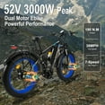 thumbnail image 3 of TUTTIO seeker24 Electric Mountain Bike for Adults, Dual Motor 24‘’ Electric Mountain Bicycle 52V 25AH Battery, Full Suspension Ebikes Off-Road Mountain Snow,UL2849, 3 of 6