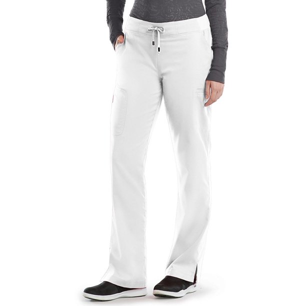 Barco Grey's Anatomy 4277 Women's Straight Leg Scrub Pant White XXS