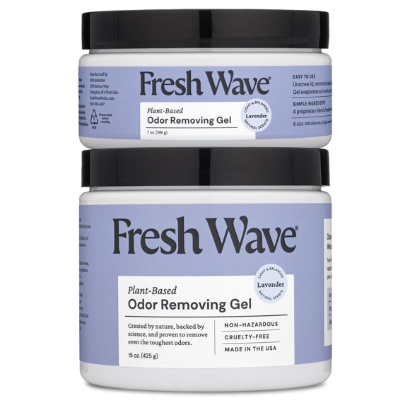 Gel eliminador de olores Fresh Wave Lavender, 450 ml y 200 ml