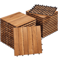 thumbnail image 4 of Renwick Pack of 27 Interlocking Flooring Tiles for Outdoor & Indoor Patio Garden 12x12in, Wood, 4 of 10