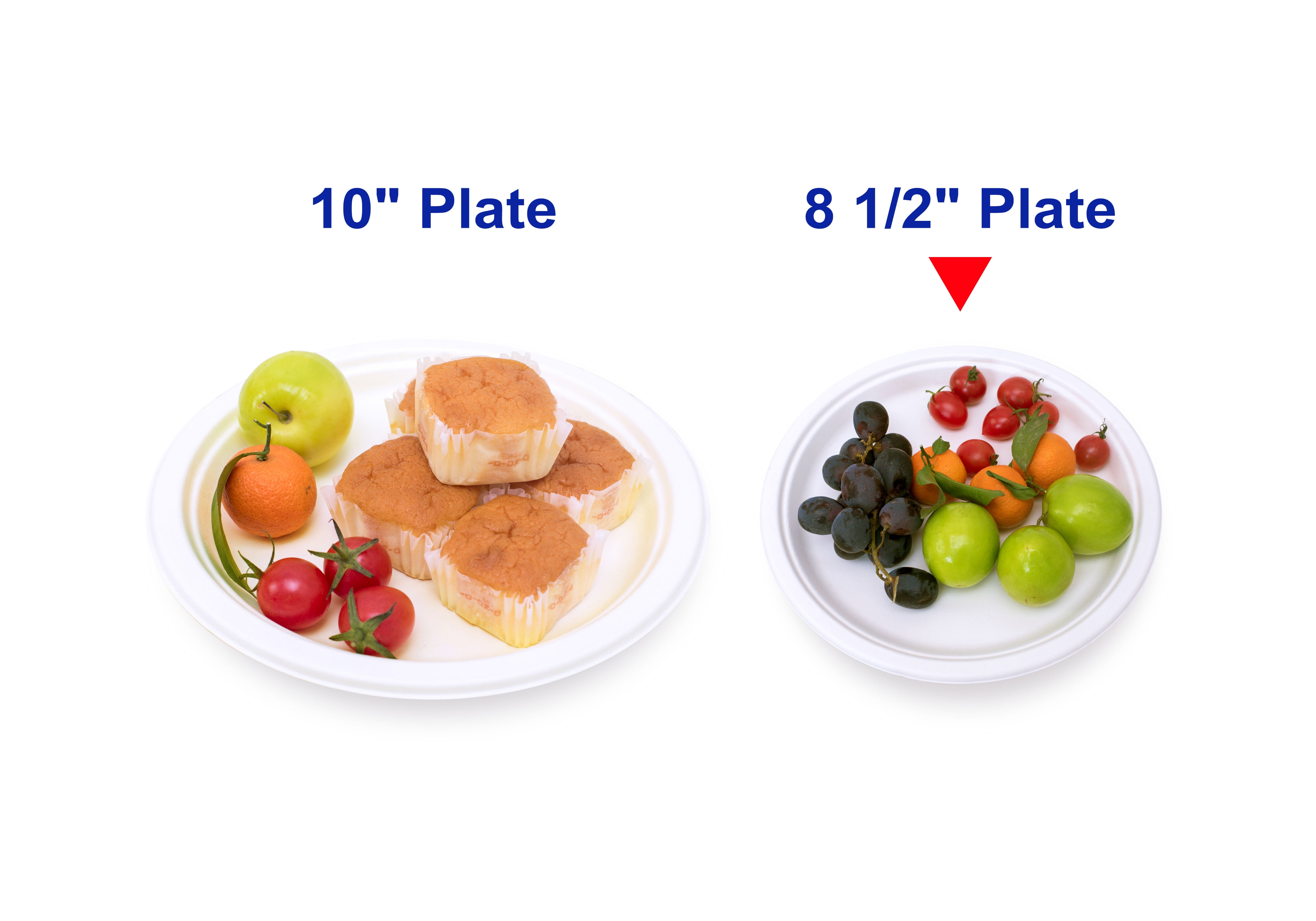 Great Value Compostable Disposable Paper Plates, 8.5", White, 20 Count
