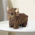 thumbnail image 2 of Cow Resin Statue Delicate Simulation Decoration Scottish Style Standing Posture/lying Posture Four Colors Optional, 2 of 7