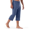 thumbnail image 6 of Xcmzpl Mens Capri Pajama Pants Lightweight Moisture Wicking Loungewear Breathable Comfortable Pjs Pant Sleepwear Summer Blue S, 6 of 9