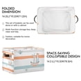 thumbnail image 2 of Yayeee Canvas Storage Basket with Handles for Shelves Fabric Bins Closet Organizer, Orange Nautical Pattern, 2 of 8