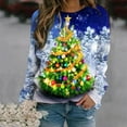 thumbnail image 2 of 2025 Clearance! asdoklhq Christmas Clearance Clothing Under $5.00,Women's Christmas Sweatshirt Casual Loose Pullover Top, 2 of 3