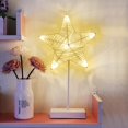 thumbnail image 2 of Vorkoi Star Table Lamps Warm White LED Night Light Battery & USB Operated Creative Desk Lamp Mood Light for Wedding Home Bedroom Party Decoration, 2 of 6