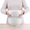 thumbnail image 3 of Trudeau Ensemble de Bols de Service en Porcelaine - 3 Pcs avec Motifs de Relief Distinctifs, 3 of 4