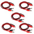 thumbnail image 1 of Bnafes Fuente De Alimentación Clip De Cocodrilo Doble A Conector Banana Cable De Prueba De Audio Y Video 1 M De Longitud 5 Pares, 1 of 4