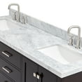 thumbnail image 6 of Ariel Cambridge 67 Inch Double Rectangle Sink Vanity With Carrara White Marble Countertop With 1.5 Edge In Espresso, 6 of 10