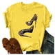 thumbnail image 2 of Puntoco - Blusa informal de manga corta con estampado de tacones altos para mujer Puntoco Puntoco-2987, 2 of 4
