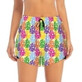 thumbnail image 2 of Picia Bright and colorful easter eggs Pattern Women's 2 in 1 Athletic Running Shorts High Waisted Workout Casual Gym Sweat Shorts with Comfy Liner Zipper Pockets-X-Large, 2 of 7