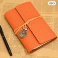 thumbnail image 1 of Xuewenshw 2PCS A6 Loose Leaf Vintage Style Binding Ledger Diary Notebook Notebook Leather Notepad Small Notebook Graphing Spiral, 1 of 3