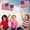 Pack of 100, variant on 12 Pack 12x18 Inch American Flags for Outside on Stick, Vivid Color US Flags with Kid-Safe Spear Top, Patriotic 4th of July Decorations for Parades, Graves, Memorial Day, 250th Anniversary Yard Flags