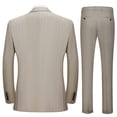 thumbnail image 2 of Beauty Emily's new men's suit, new vertical striped suit jacket, suit vest, suit pants three piece set, two button suit, suitable for weddings, business banquets, parties, daily wear, 2 of 9