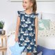thumbnail image 4 of Fotbe Snow Penguin Vestido de Dormir para Niñas de 3 a 10 Años, Mangas Cortas, Estilo Princesa, Pijama Camisón con Mangas Voladas-Large, 4 of 6
