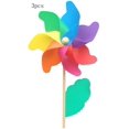 thumbnail image 2 of Molinos de viento coloridos para decoración de jardín al aire libre, molinos de viento preensamblados perfectos para fiestas infantiles, decoración de patio trasero exquisita y hermosa atemporal, 3, 2 of 8