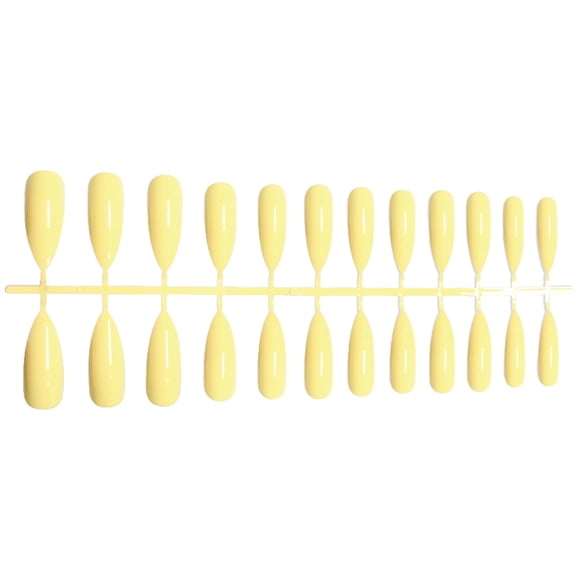 Juego de uñas postizas Qarigey ABS Amarillo SM17-2249