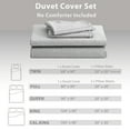 thumbnail image 4 of PURE ERA Duvet Cover Set - Ultra Soft Jersey Knit Cotton Home Bedding Heather Gray Twin Size, 1 Duvet Cover and 1 Pillow Sham, 4 of 5