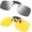 Silver - Yellow, variant on Clip  Polarized Night vision Glasses Flip up Sunglasses UV-400 to Wear Over prescription Glasses for night driving