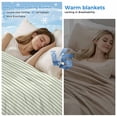 thumbnail image 2 of Farmhouse Sage Green White Striped Cooling Blanket, Lightweight Breathable Summer Throw Blanket with Double Sided Cold Effect,Modern Stripes Picnic Beach Blankets Bed Sheet for Hot Sleepers 30"x40", 2 of 8