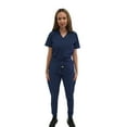 thumbnail image 4 of Fubu Women's Slim Fit High Waisted Belted Jogger Scrub Pant Medical Nursing Uniform, 4 of 6