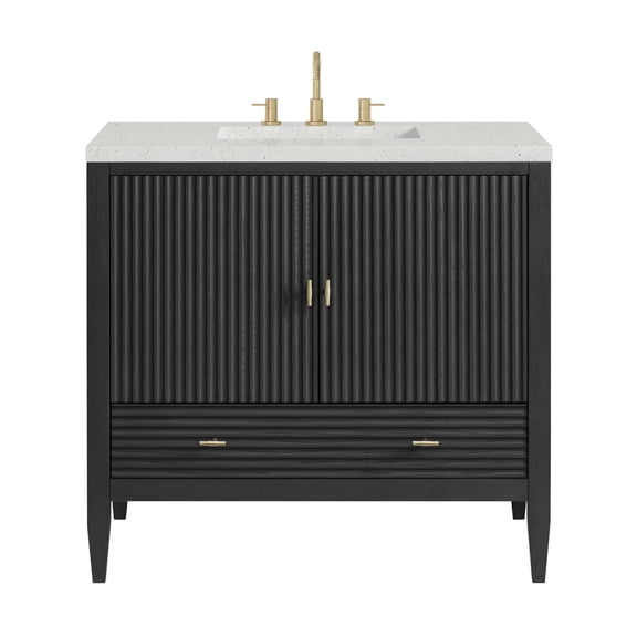 James Martin Vanities 485-V36-3Ldl Myrrin 36" Single Basin Wood Vanity Set - Carbon Oak