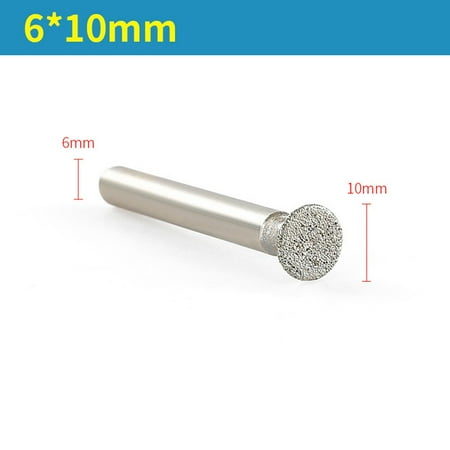 

6x10 mm Diamond Burr Carving Grinding Bit 6mm Shank for Engraving Grinder