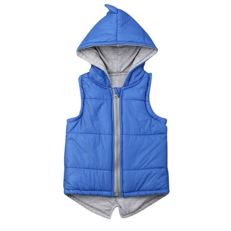 

Sunisery Toddler Baby Girl Hoodies Vest Outwear 3D Dinosaur Sleeveless Waistcoat Warm Jacket Blue-Vest 4-5 Years