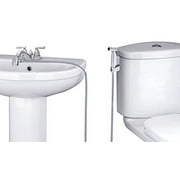 SmarterFresh Pulvérisateur de robinet Bidet d'eau chaude, Spray de robinet de bidet chaud et froid - Fixation de tuyau d'eau à main pour lavabo ou toilette
