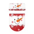 thumbnail image 2 of HELLHERO Christmas Snowman Face Toilet Protector Cover Set of 2 Elastic Fabric Stretch Fit for Friends, 2 of 8