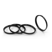 Wheel Accessories Parts Set of 4 Hub Centric Ring 106.10mm OD to 100.50mm Hub ID, Black Polycarbonate (Wheel Hub Ring, 4 Pack, 106.10 mm OD to 100.50 mm ID Wheel Centerbore)