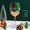 Christmas pine needles, variant on Hand-painted Christmas champagne glasses, artistically hand-painted wine glasses, festive atmosphere glassware, Christmas home party decor glassware, unique Christmas gift ideas