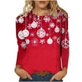 thumbnail image 2 of Craaazy Christmas Shirts for Women Long Sleeve Crewneck Christmas Sweatshirt Xmas Print Tunic Tops Gifts for Women, 2 of 6