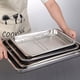 thumbnail image 2 of Billuyoard Colador Rectangular Platos de almacenamiento de verduras Utensilios para hornear de acero inoxidable Rejilla de enfriamiento de alambre Cocina y Comedor 40×30×4.8 cm Billuyoard HA067652-01, 2 of 6