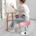 thumbnail image 6 of ZenStyle Pink Swivel Stools – Adjustable Height Salon & Vanity Chairs with Metal Base, 6 of 9