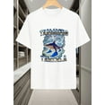 thumbnail image 2 of Men'S "Tralalero Tralala" Shark in Sneakers Graphic T-Shirt - Black Casual Short Sleeve Crew Neck, Machine Washable Summer Top, Fun Cartoon Design for Casual Attire & Gifts, Casual Sporty Tee, 2 of 8