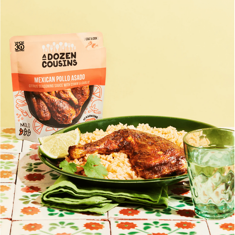 A Dozen Cousins Mexican Pollo Asado Seasoning Sauce - 3 Oz Marinade For Chicken Grilling