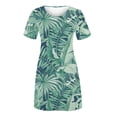 thumbnail image 3 of SMihono Robe Maxi Bohème d'Été pour Femmes Grande Taille Mode Féminine Col Rond Manches Courtes Imprimée Robe de Plage, 3 of 4