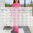 thumbnail image 3 of Itsame Girls 2-Piece Sweatshirt Set, Crop Relaxed Straight Leg Pants Outfit Casual Sporty Jogger Suit Hot Pink Size 6, 3 of 6