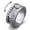 Silver, variant on 10mm Rotatable Steampunk Gear Wheel Ring for Men, Stainless Steel Band with Paved Cubic Zirconia, Fidget Anxiety Relief Mechanical Gear Wedding Band, Hip Hop Statement Jewelry Gift