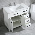 thumbnail image 7 of Wonline 36" White Bathroom Vanity Wood Cabinet and Mirror Vanities Set Free Standing Vanity Only, 7 of 7