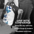 thumbnail image 6 of Bingfone Blue Flying Butterflies Reusable Insulated Lunch Bag Cooler For Work School Picnic Or Travel, 6 of 7
