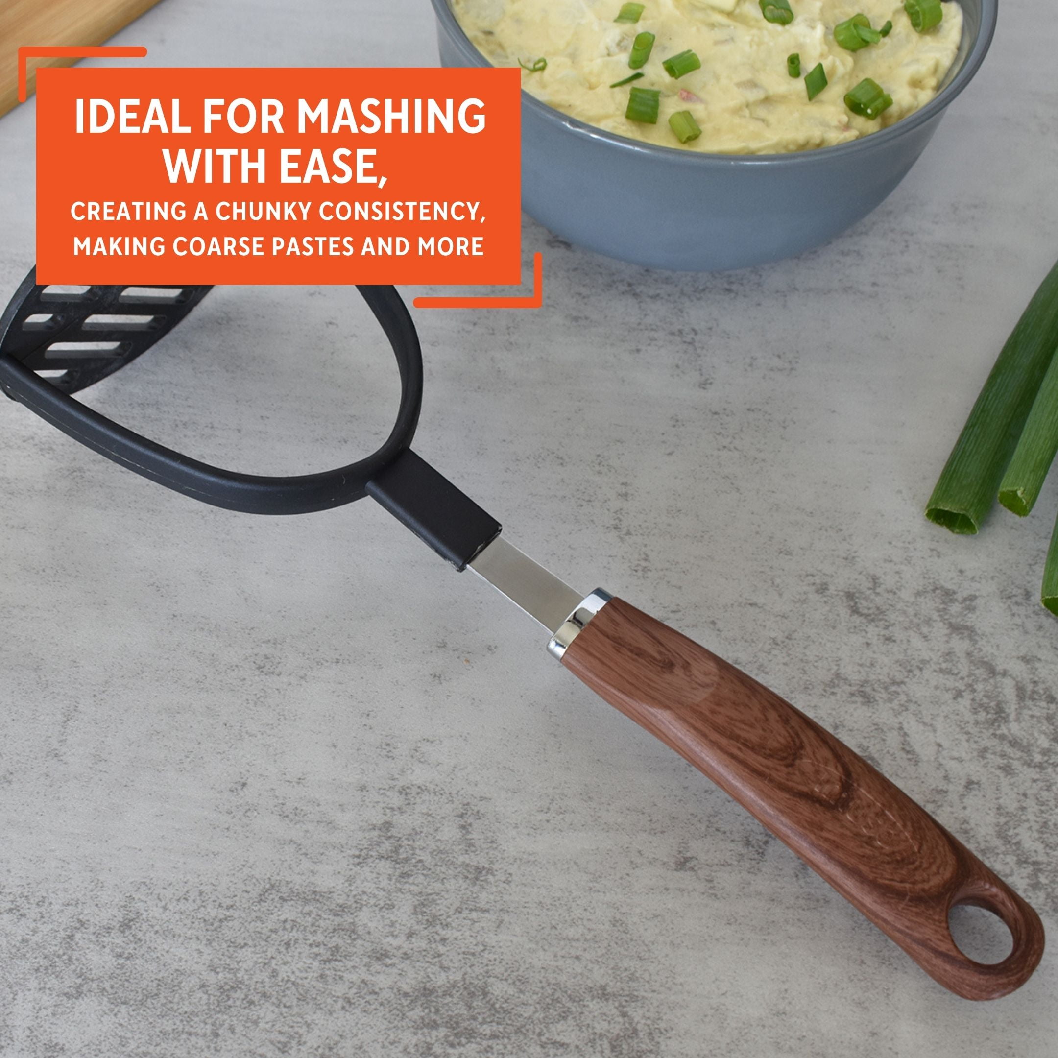 Food Masher with Wooden Handle, Kitchenware