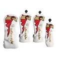 thumbnail image 2 of 4x Golf Club Head Covers Golf Wood Headcover Protector Head Covers Guard Fashion with Number Tag for Golfer Gift Unisex Accessories Dog White, 2 of 10