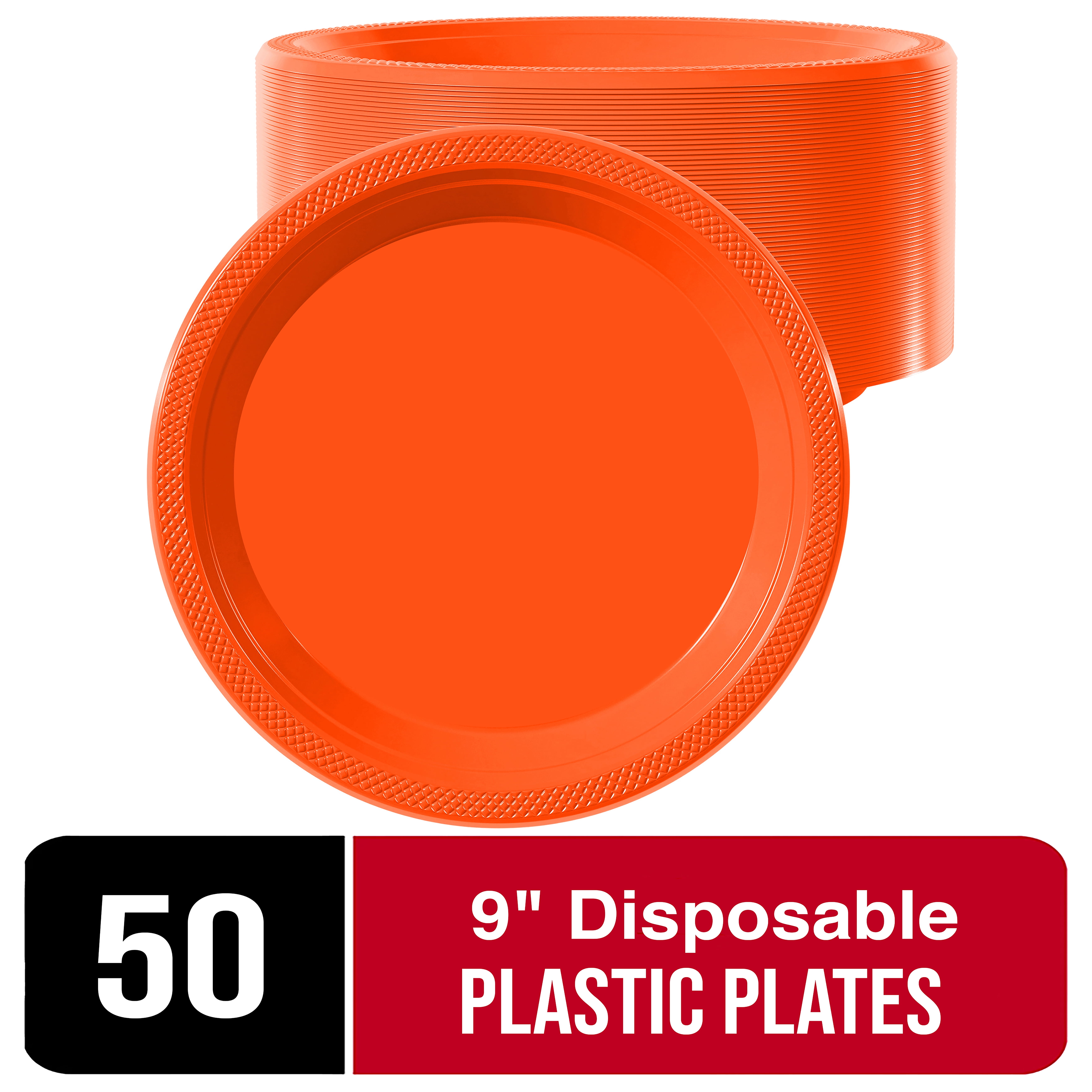 Orange plastic plates hotsell