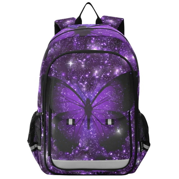 ALAZA Sparkling Butterfly Purple-a6 Laptop Backpack Purse Travel Bag Casual School Bookbag Rucksack for Women Men