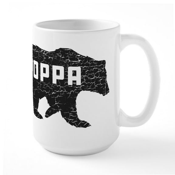 CafePress - Poppa Bear Large Mug - 15 oz Ceramic Large White Nolvety Mug
