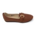 thumbnail image 4 of Victoria K Women's Faux Snake Skin With Gold Buckle Ballerina Flats, 4 of 5