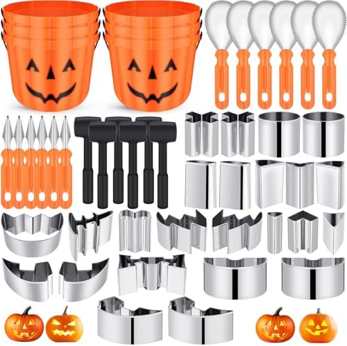 HAUSHOF Pumpkin Carving Kit - 11-Piece Professional Set With Stencils & Carrying Case